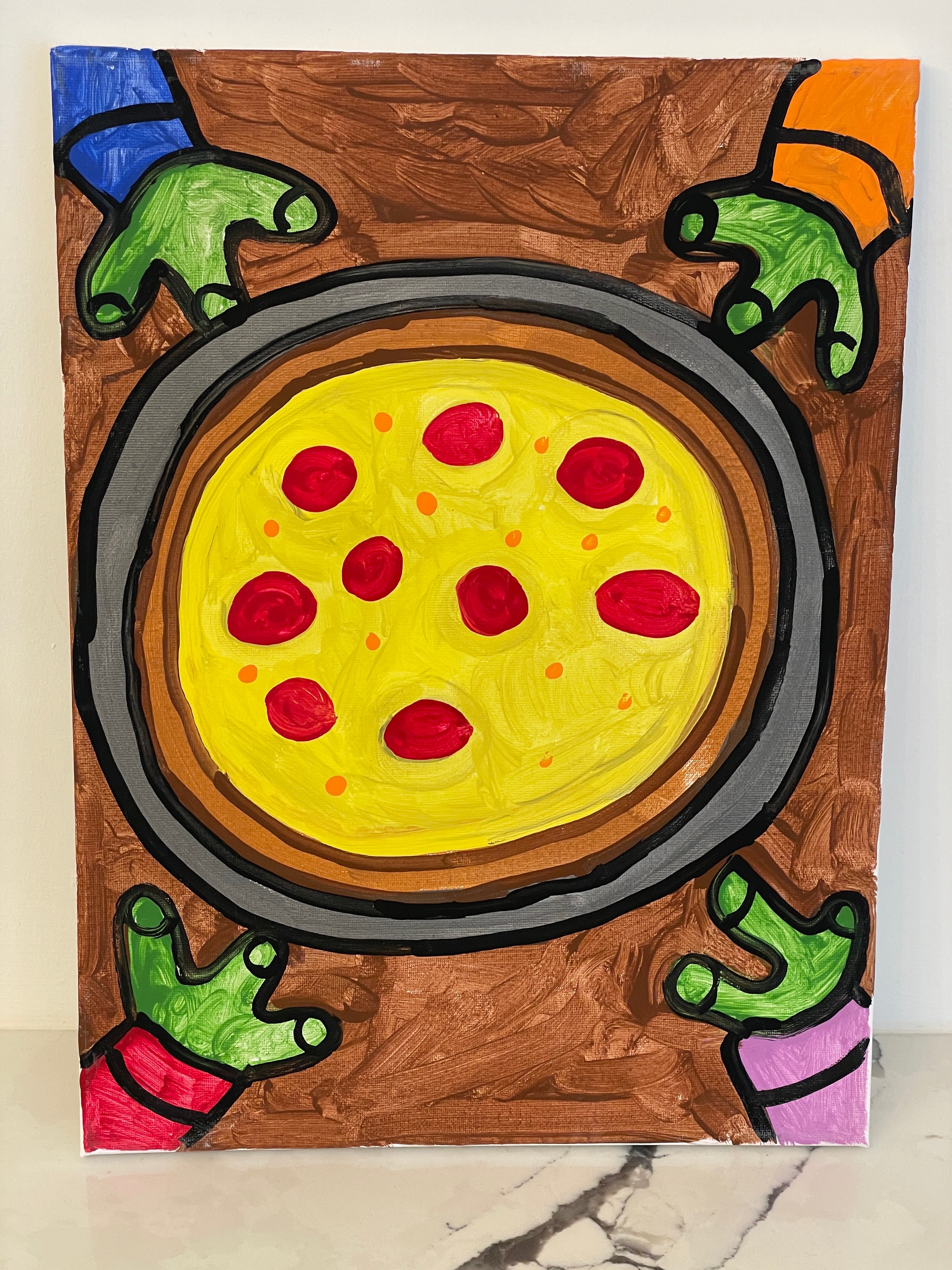 TMNT Eating Pizza