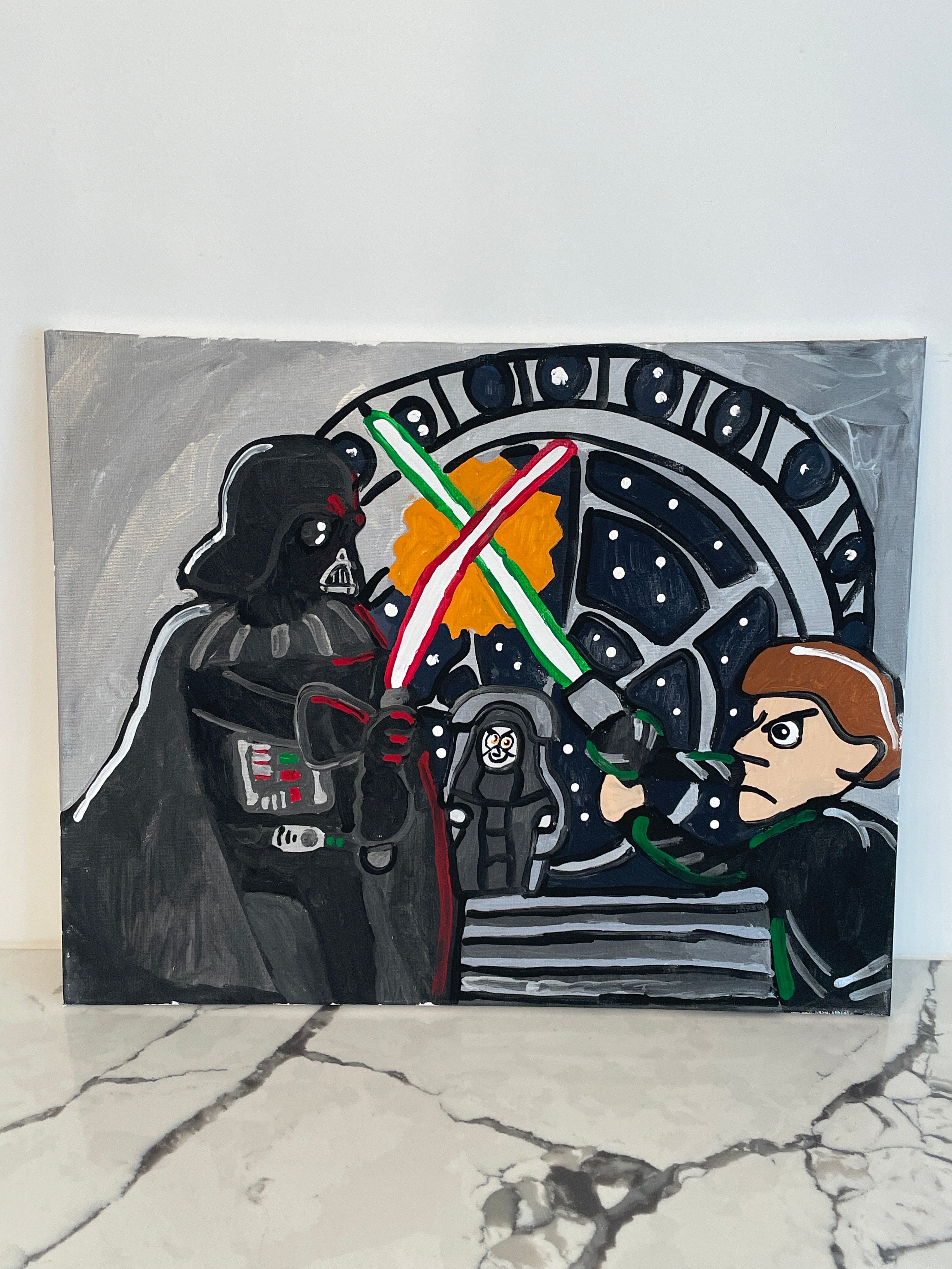 Dark Vador affrontant Luke Skywalker